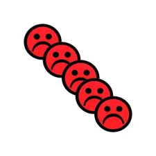 2DOBOARD Magneet 25mm smiley rood (pak 5 stuks)