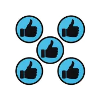 2DOBOARD Magneet 50mm duim blauw (pak 5 stuks)