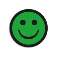 2DOBOARD Magneet 50mm smiley groen (pak 5 stuks)