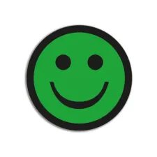 2DOBOARD Magneet 50mm smiley groen (pak 5 stuks)
