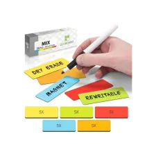 2DOBOARD Magneet 75x25mm herschrijfbaar ass (pak 25 stuks) 2DOBOARD Magneet 75x25mm herschrijfbaar ass (pak 25 stuks)