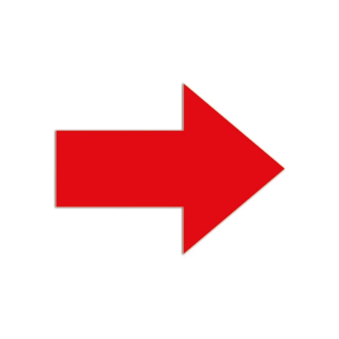 Smit Visual Supplies Magneet pijl 60x80mm rood (pak 5 stuks)
