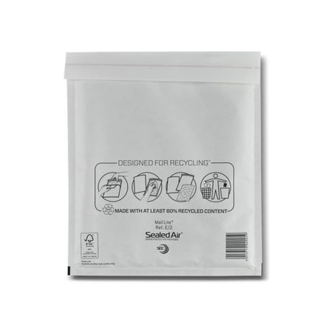 Mail Lite Luchtkussenenvelop MailLite E/2 wit/200 (1 doos x 200 stuks)