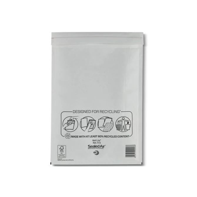 Mail Lite Luchtkussenenvelop MailLite F/3 wit/100 (1 doos x 100 stuks)