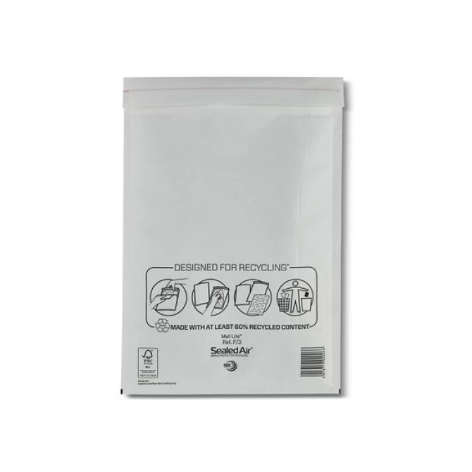 MAIL LITE® Luchtkussenenvelop nr 16 330 x 220 mm Kraftpapier Wit (doos 50 stuks) MAIL LITE® Luchtkussenenvelop nr 16 330 x 220 mm Kraftpapier Wit (doos 50 stuks)