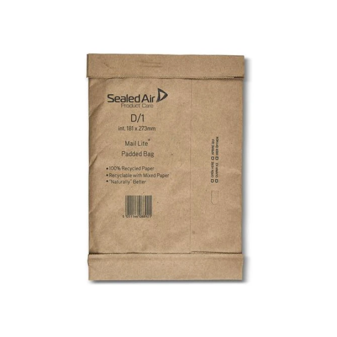 MAIL LITE® Padded Enveloppen D/1 181 x 273 mm Goud (doos 100 stuks)