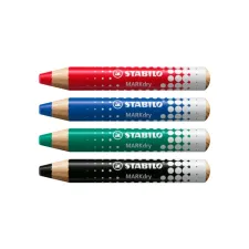 STABILO MarkDry Whiteboardpotlood marker + Slijper + Doek STABILO MarkDry Whiteboardpotlood marker + Slijper + Doek