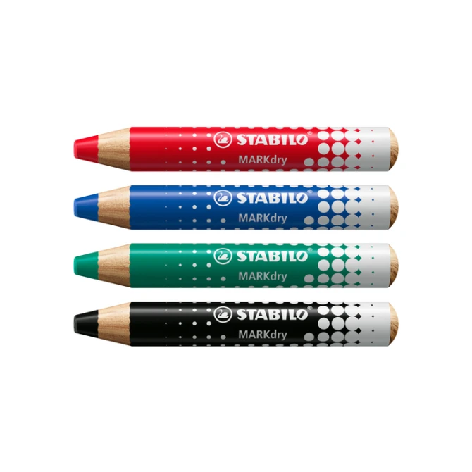 STABILO MarkDry Whiteboardpotlood marker + Slijper + Doek