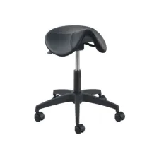 Matera Kruk Klein Splitleer Kunststof Voet Hoogte 46–58 cm Zwart