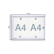 Maul Vitrine Maul Extraslim 2 x A4 alu