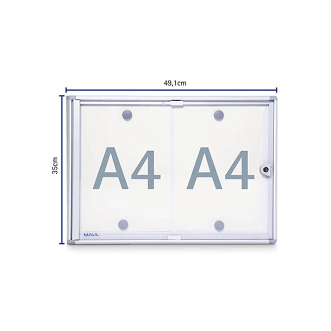 Maul Vitrine Maul Extraslim 2 x A4 alu Maul Vitrine Maul Extraslim 2 x A4 alu