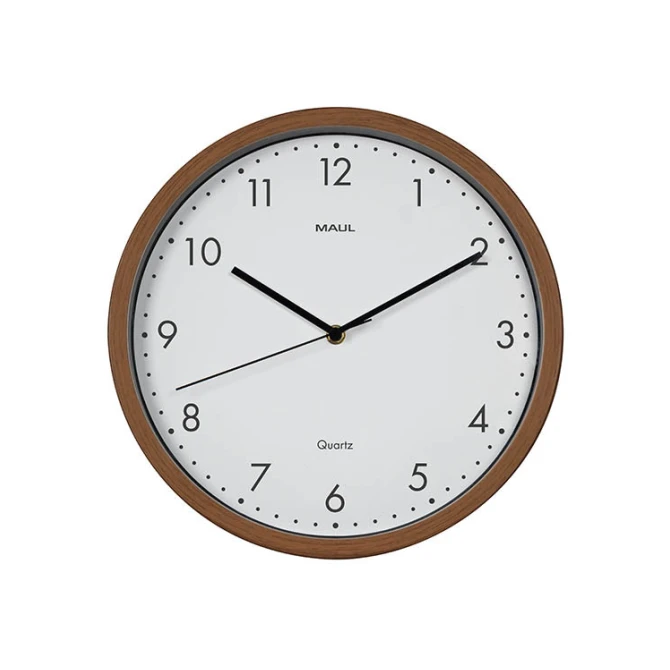 Maul Wandklok Maul Grain 30cm donker hout