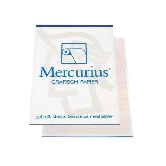 Mercurius A3 Millimeterpapier 80 g/m² Roodbruin (blok 50 vel)