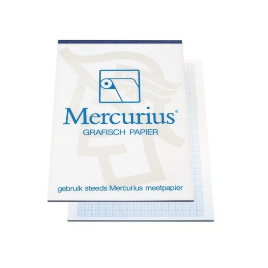Mercurius A4 Millimeterpapier 80 g/m² Blauw (blok 50 vel)