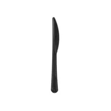 Folia (bestek) Mes CPLA 190mm Folia Zwart (doos 20 x 50 stuks)