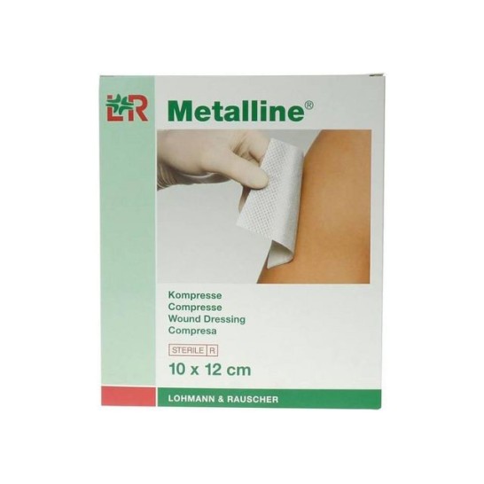 Metalline Kompres Metalline 10x12cm steriel (pak 10 stuks)