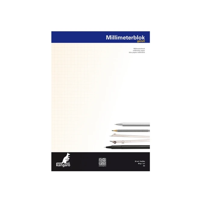 Kangaro Millimeterpapier A3/blok25v