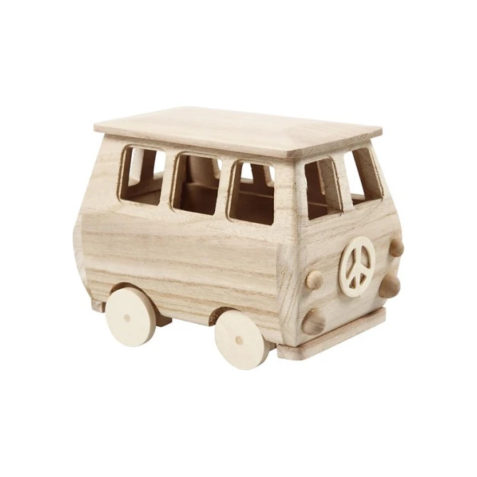 Creotime Minibus hout ter decoratie