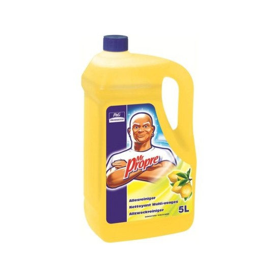 Mr Proper Allesreiniger vloeibaar citroen 5 liter geel (doos 3 x 5 liter)