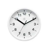 NEXTIME Wandklok NXT rond 20cm kunststof rand wit NEXTIME Wandklok NXT rond 20cm kunststof rand wit