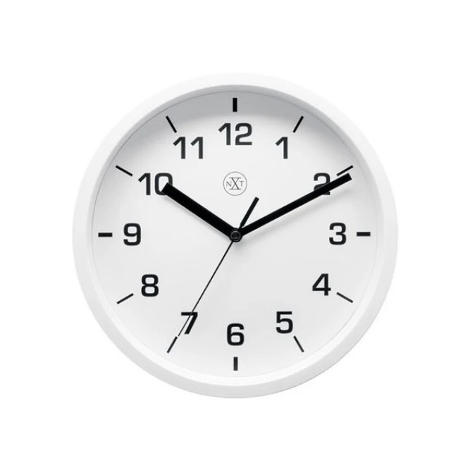 NEXTIME Wandklok NXT rond 20cm kunststof rand wit NEXTIME Wandklok NXT rond 20cm kunststof rand wit