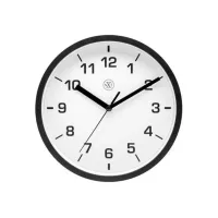 NEXTIME Wandklok NXT rond 20cm kunststof rand zwart NEXTIME Wandklok NXT rond 20cm kunststof rand zwart