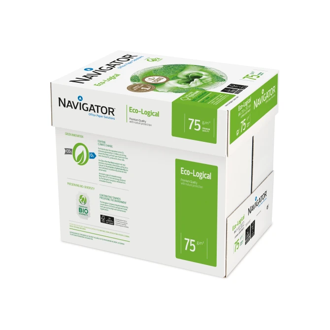 Navigator Premium Eco Logical Papier A4 75 g/m² Wit (doos 5 x 500 vel) Navigator Premium Eco Logical Papier A4 75 g/m² Wit (doos 5 x 500 vel)