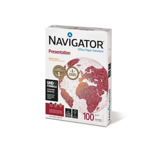 Navigator Presentation Papier A4 100 g/m² Wit (doos 5 x 500 vel)