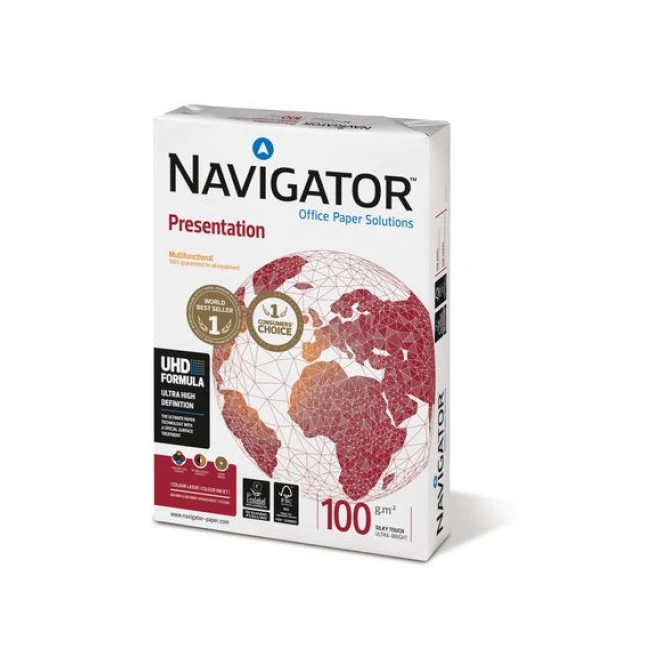 Navigator Presentation Papier A4 100 g/m² Wit (doos 5 x 500 vel)