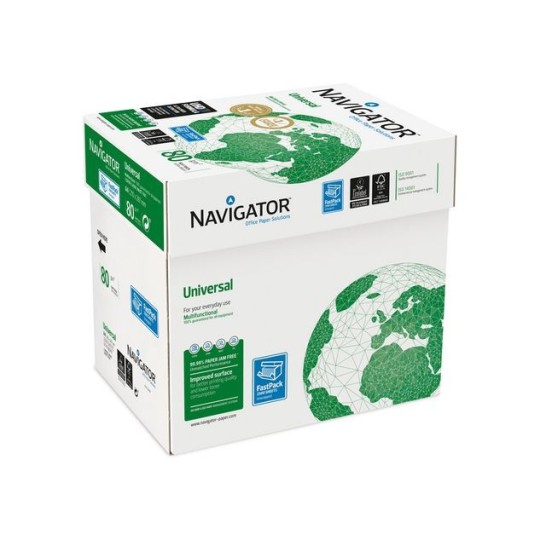 Navigator Universal Papier A4 80 g/m² Wit (doos 2500 vel)