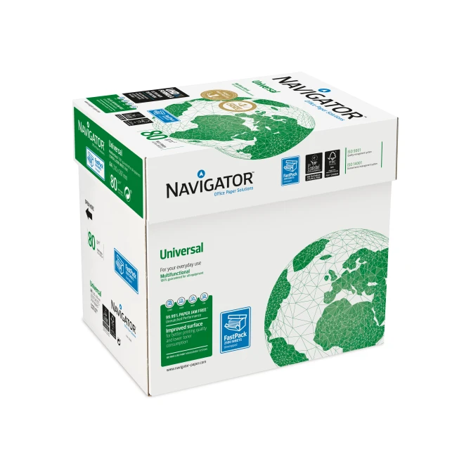 Navigator Universal Papier A4 80 g/m² Wit (doos 2500 vel) Navigator Universal Papier A4 80 g/m² Wit (doos 2500 vel)