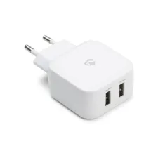 Nedis USB A oplader | Nedis | 2 poorten (USB A 24W Wit)