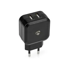 Nedis USB A oplader | Nedis | 2 poorten (USB A 24W Zwart)