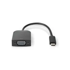 Nedis USB C naar VGA adapter | Nedis | 0.2 meter (1920x1200@60Hz. Verguld. Zwart) Nedis USB C naar VGA adapter | Nedis | 0.2 meter (1920x1200@60Hz. Verguld. Zwart)