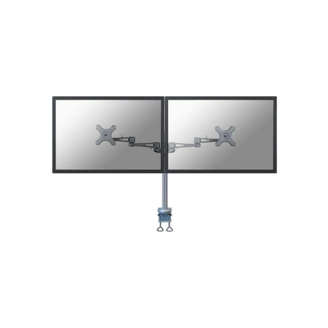 Neomounts® BY NEWSTAR Monitorarm met bureauklem voor 2 flatscreens zilver