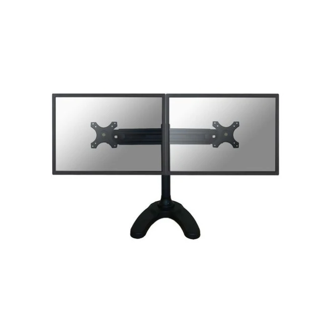 Neomounts® BY NEWSTAR Monitorarm met bureauvoet & doorvoer voor 2 flatscreens zwart