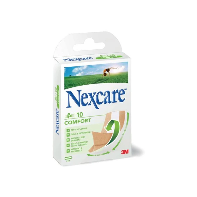 Nexcare Comfort strips pleisters 10 x 6 cm (pak 10 stuks)