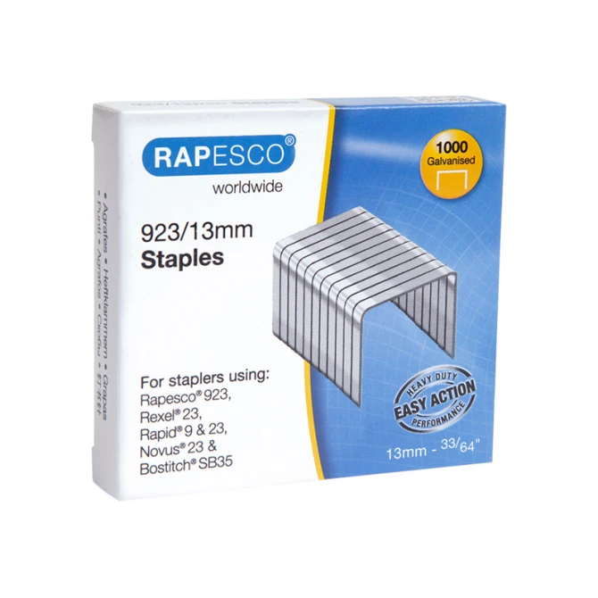 Nieten Rapesco 23/13 galva (1000 stuks)