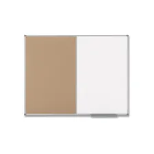 Nobo Classic Combi Whiteboard Kurk/Staal Notitiebord 900 x 600 mm Zilver