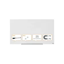 NOBO Diamond Glasbord Magnetisch Beschrijfbaar Veiligheidsglas 1260 x 711 mm Wit