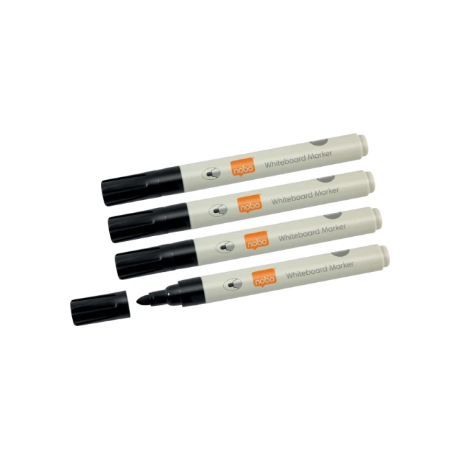 Nobo Whiteboardmarker Nobo 3mm zw/pk4