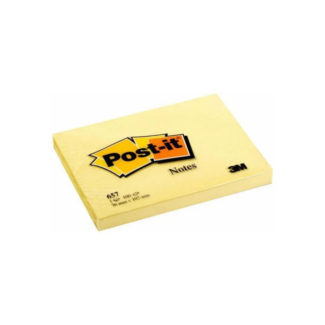 Post-it Notes Canary Yellow 76 x 102 mm (pak 12 blokken) Post-it Notes Canary Yellow 76 x 102 mm (pak 12 blokken)