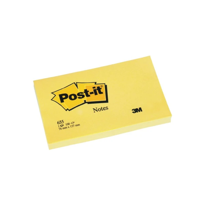 Post-it Notes Canary Yellow 76 x 127 mm (pak 12 stuks) Post-it Notes Canary Yellow 76 x 127 mm (pak 12 stuks)
