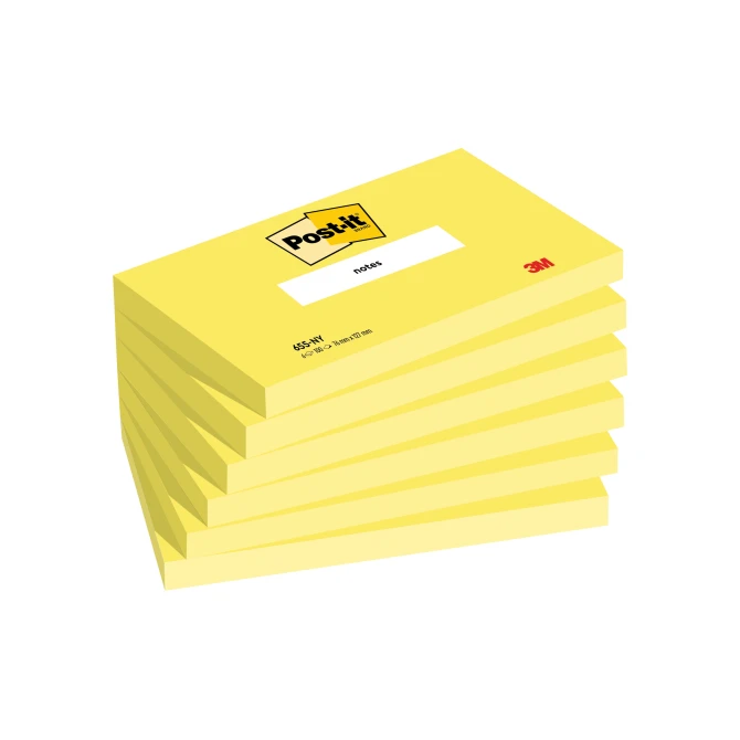 POST-IT Notitieblok 76x127mm NEON geel (pak 6 stuks) POST-IT Notitieblok 76x127mm NEON geel (pak 6 stuks)