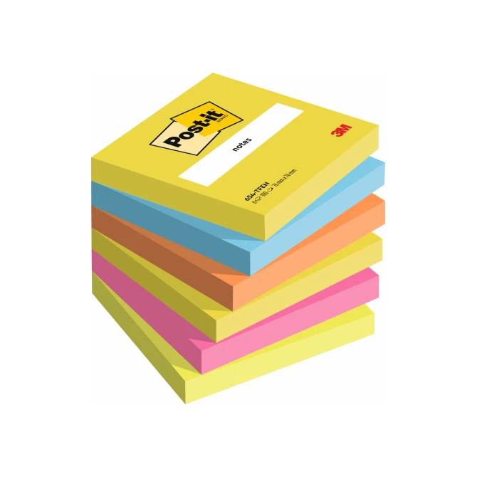 POST-IT 654 Notitieblok Energetic 76x76mm assorti (pak 6 stuks) POST-IT 654 Notitieblok Energetic 76x76mm assorti (pak 6 stuks)