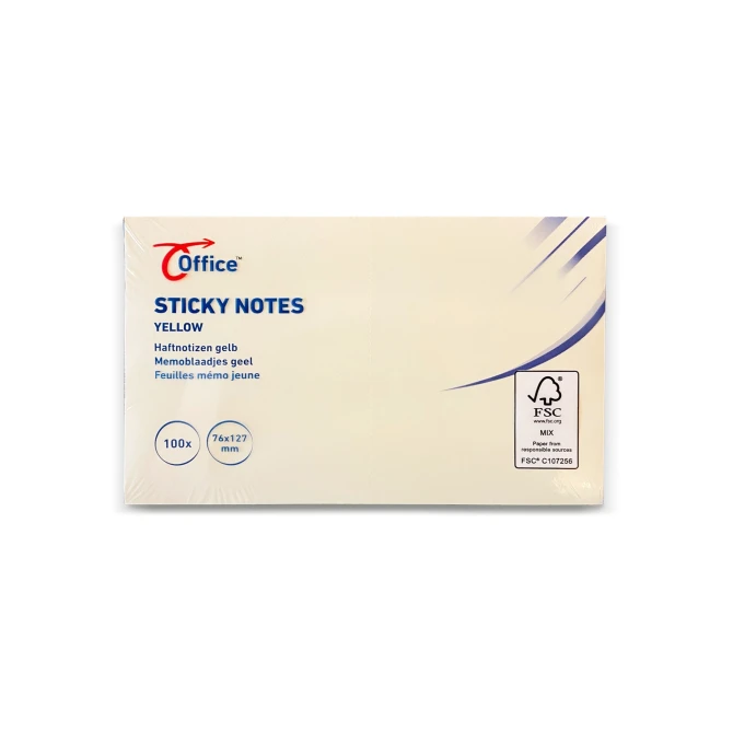 Notitieblok OC 76x127mm geel