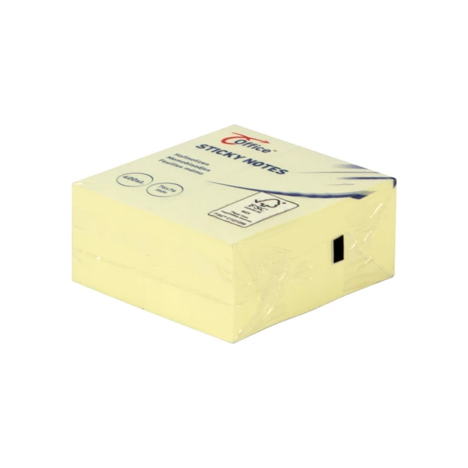 Notitieblok OC 76x76mm geel/blok 400v Notitieblok OC 76x76mm geel/blok 400v