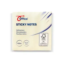 Notitieblok OC Z-note 76x76mm pastelgeel Notitieblok OC Z-note 76x76mm pastelgeel