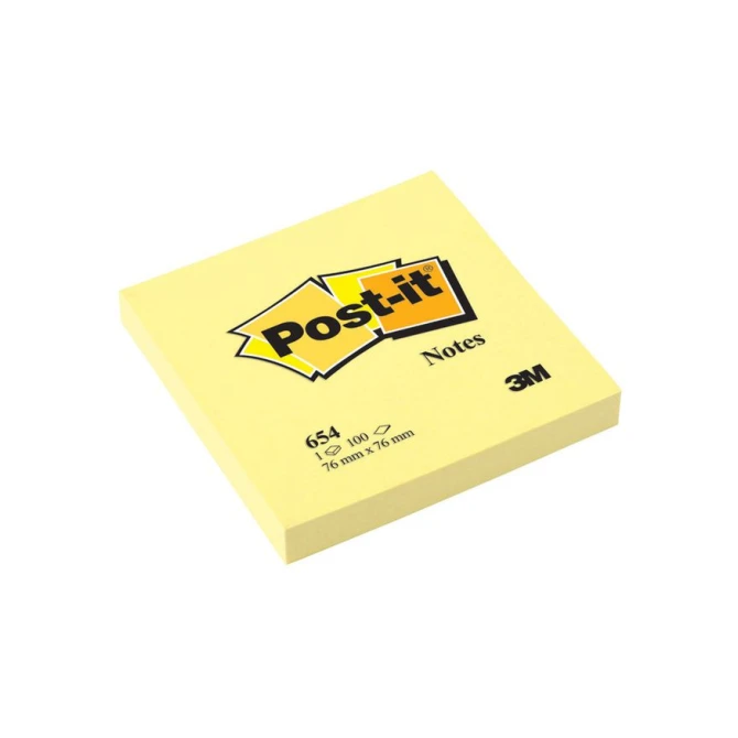 Post-it Notes Canary Yellow 76 x 76 mm (pak 12 stuks) Post-it Notes Canary Yellow 76 x 76 mm (pak 12 stuks)