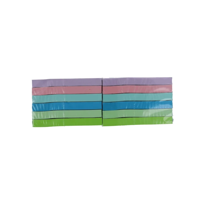 Staples Zelfklevend Notitieblok 76 x 76 mm Assorti (12 blokken x 100 vellen)